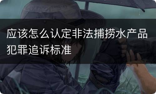 应该怎么认定非法捕捞水产品犯罪追诉标准