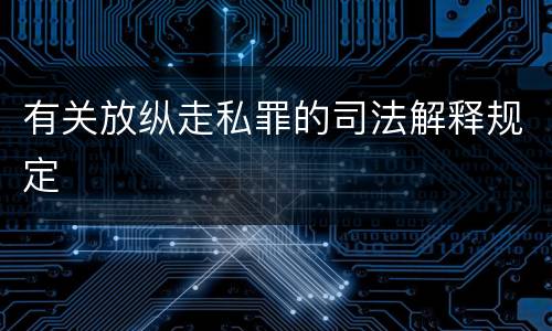 有关放纵走私罪的司法解释规定