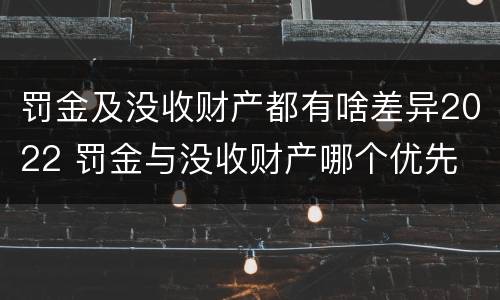 罚金及没收财产都有啥差异2022 罚金与没收财产哪个优先