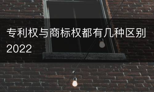 专利权与商标权都有几种区别2022