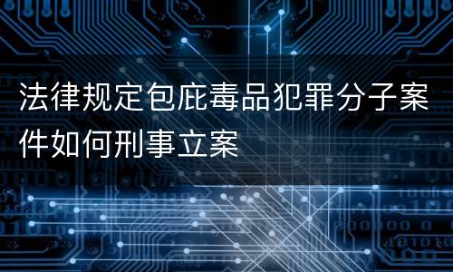 法律规定包庇毒品犯罪分子案件如何刑事立案