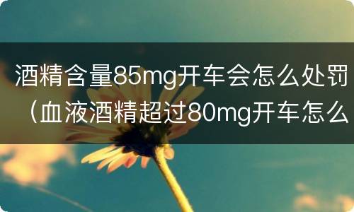酒精含量85mg开车会怎么处罚（血液酒精超过80mg开车怎么处罚）