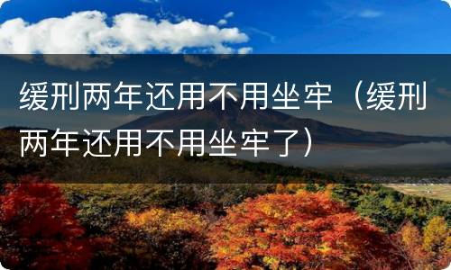 缓刑两年还用不用坐牢（缓刑两年还用不用坐牢了）