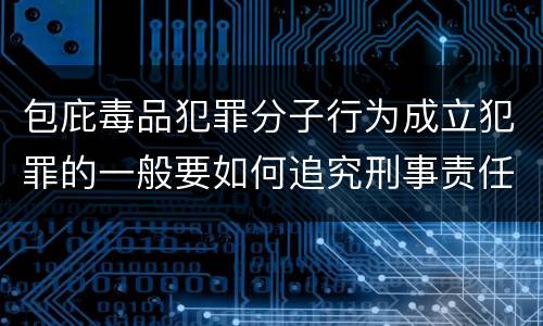 包庇毒品犯罪分子行为成立犯罪的一般要如何追究刑事责任
