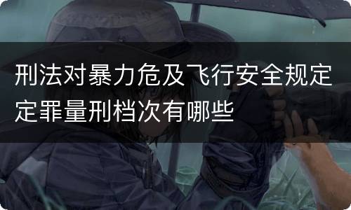 刑法对暴力危及飞行安全规定定罪量刑档次有哪些