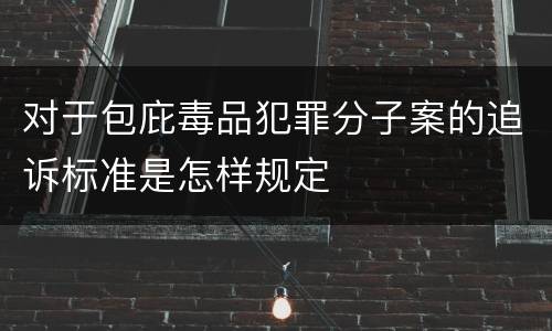 对于包庇毒品犯罪分子案的追诉标准是怎样规定