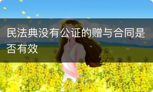 民法典没有公证的赠与合同是否有效