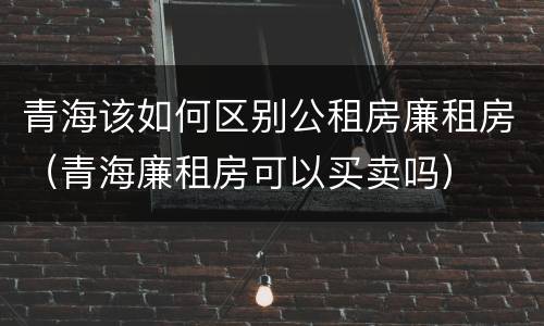 青海该如何区别公租房廉租房（青海廉租房可以买卖吗）