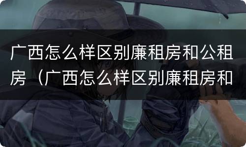 广西怎么样区别廉租房和公租房（广西怎么样区别廉租房和公租房呢）