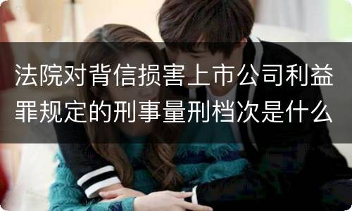 法院对背信损害上市公司利益罪规定的刑事量刑档次是什么样的