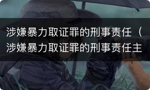涉嫌暴力取证罪的刑事责任（涉嫌暴力取证罪的刑事责任主体）