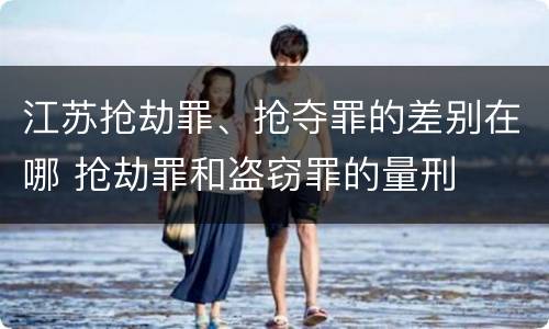 江苏抢劫罪、抢夺罪的差别在哪 抢劫罪和盗窃罪的量刑