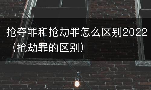 抢夺罪和抢劫罪怎么区别2022（抢劫罪的区别）
