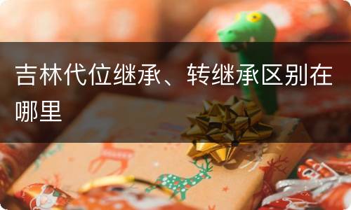 吉林代位继承、转继承区别在哪里