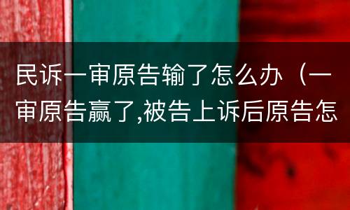 民诉一审原告输了怎么办（一审原告赢了,被告上诉后原告怎么办）