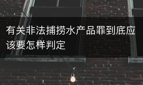 有关非法捕捞水产品罪到底应该要怎样判定
