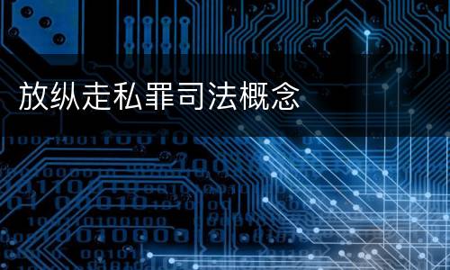 放纵走私罪司法概念