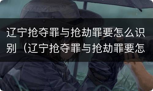 辽宁抢夺罪与抢劫罪要怎么识别（辽宁抢夺罪与抢劫罪要怎么识别判刑）