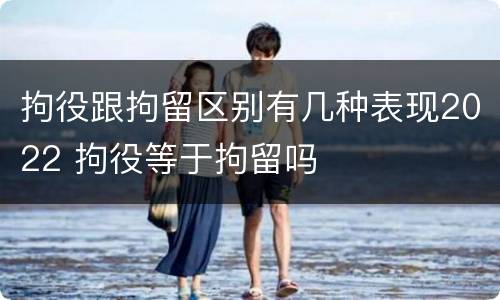 拘役跟拘留区别有几种表现2022 拘役等于拘留吗