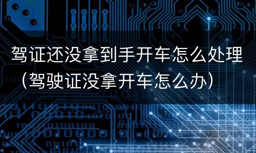 驾证还没拿到手开车怎么处理（驾驶证没拿开车怎么办）