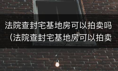 法院查封宅基地房可以拍卖吗（法院查封宅基地房可以拍卖吗知乎）
