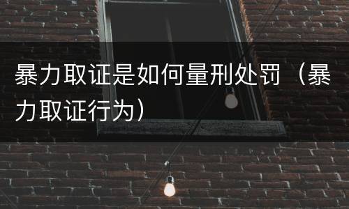 暴力取证是如何量刑处罚（暴力取证行为）