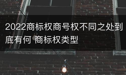 2022商标权商号权不同之处到底有何 商标权类型