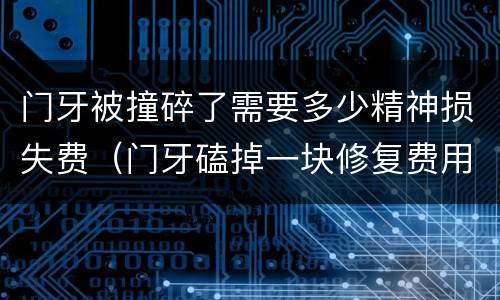 门牙被撞碎了需要多少精神损失费（门牙磕掉一块修复费用）