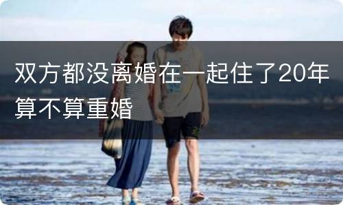 双方都没离婚在一起住了20年算不算重婚