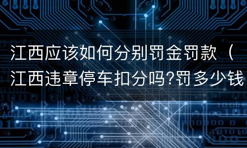 江西应该如何分别罚金罚款（江西违章停车扣分吗?罚多少钱?）