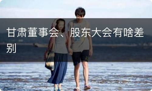 甘肃董事会、股东大会有啥差别