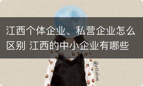 江西个体企业、私营企业怎么区别 江西的中小企业有哪些
