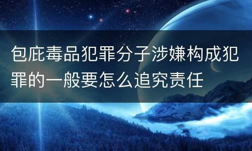 包庇毒品犯罪分子涉嫌构成犯罪的一般要怎么追究责任