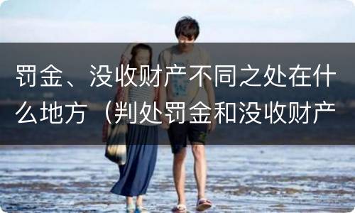 罚金、没收财产不同之处在什么地方（判处罚金和没收财产的区别）