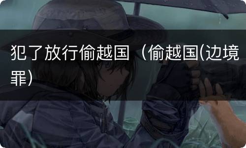 犯了放行偷越国（偷越国(边境罪）