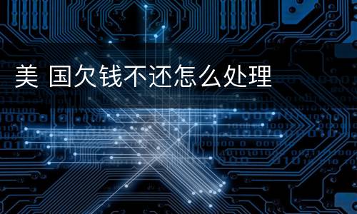 美 国欠钱不还怎么处理