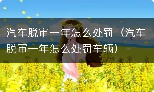 汽车脱审一年怎么处罚（汽车脱审一年怎么处罚车辆）
