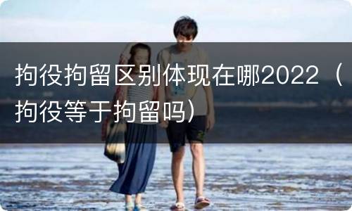 拘役拘留区别体现在哪2022（拘役等于拘留吗）