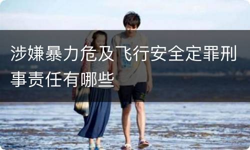 涉嫌暴力危及飞行安全定罪刑事责任有哪些