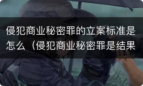 侵犯商业秘密罪的立案标准是怎么（侵犯商业秘密罪是结果犯吗）