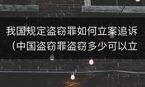 我国规定盗窃罪如何立案追诉（中国盗窃罪盗窃多少可以立案）