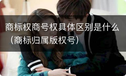 商标权商号权具体区别是什么（商标归属版权号）