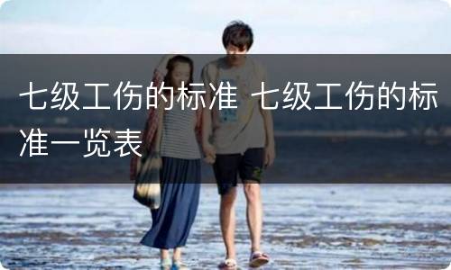 七级工伤的标准 七级工伤的标准一览表