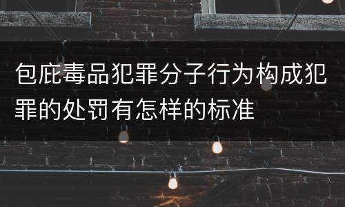 包庇毒品犯罪分子行为构成犯罪的处罚有怎样的标准
