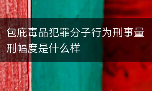 包庇毒品犯罪分子行为刑事量刑幅度是什么样