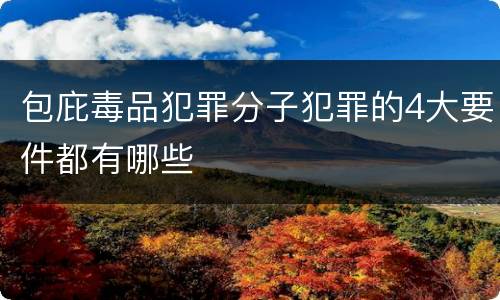 包庇毒品犯罪分子犯罪的4大要件都有哪些