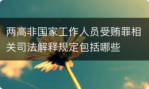 两高非国家工作人员受贿罪相关司法解释规定包括哪些