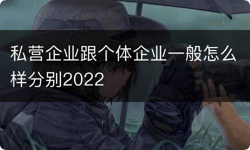 私营企业跟个体企业一般怎么样分别2022