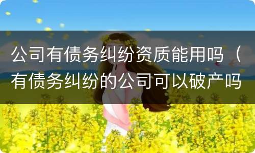 公司有债务纠纷资质能用吗（有债务纠纷的公司可以破产吗）