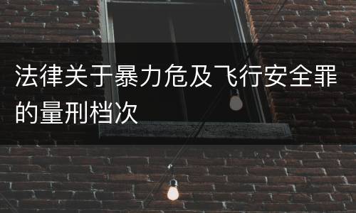法律关于暴力危及飞行安全罪的量刑档次